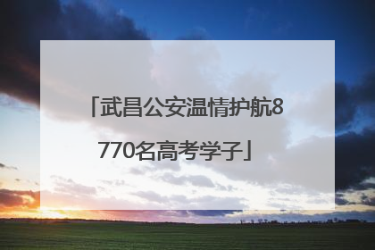 武昌公安温情护航8770名高考学子