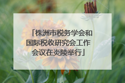 株洲市税务学会和国际税收研究会工作会议在炎陵举行