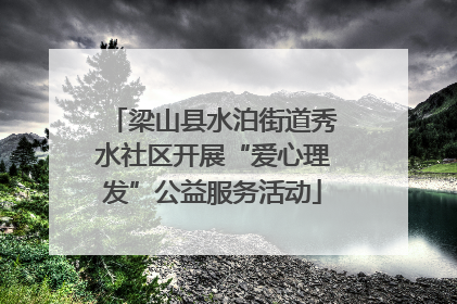梁山县水泊街道秀水社区开展“爱心理发”公益服务活动