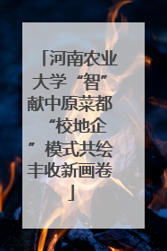 河南农业大学“智”献中原菜都 “校地企”模式共绘丰收新画卷