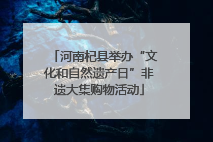 河南杞县举办“文化和自然遗产日”非遗大集购物活动
