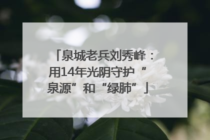 泉城老兵刘秀峰：用14年光阴守护“泉源”和“绿肺”