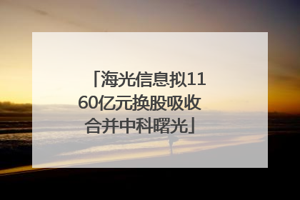 海光信息拟1160亿元换股吸收合并中科曙光