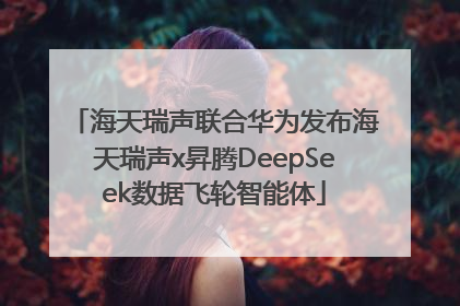 海天瑞声联合华为发布海天瑞声x昇腾DeepSeek数据飞轮智能体