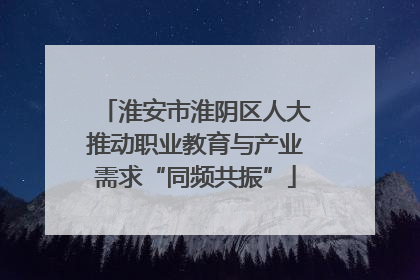 淮安市淮阴区人大推动职业教育与产业需求“同频共振”