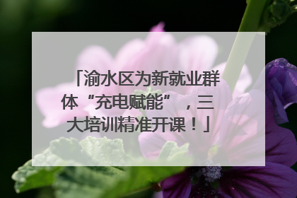 渝水区为新就业群体“充电赋能”，三大培训精准开课！
