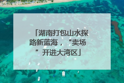 湖南打包山水探路新蓝海，“卖场”开进大湾区
