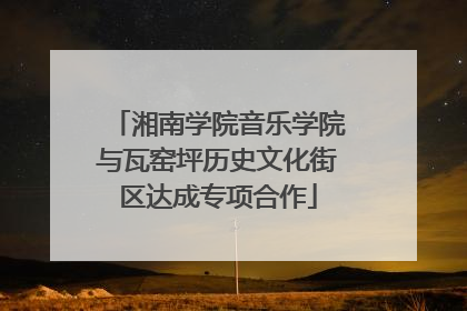 湘南学院音乐学院与瓦窑坪历史文化街区达成专项合作