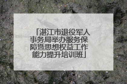 湛江市退役军人事务局举办服务保障暨思想权益工作能力提升培训班