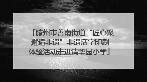滕州市善南街道“匠心聚 邂逅非遗”非遗活字印刷体验活动走进清华园小学