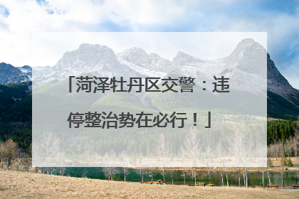 菏泽牡丹区交警：违停整治势在必行！