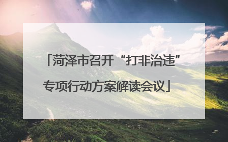 菏泽市召开“打非治违”专项行动方案解读会议