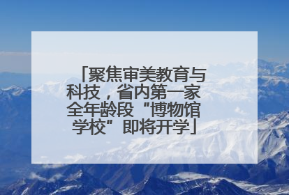 聚焦审美教育与科技，省内第一家全年龄段“博物馆学校”即将开学