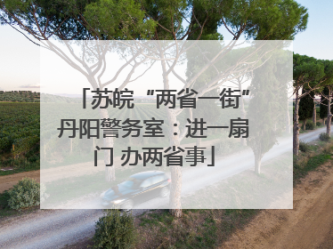 苏皖“两省一街”丹阳警务室：进一扇门 办两省事