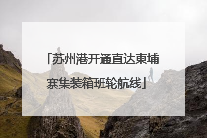 苏州港开通直达柬埔寨集装箱班轮航线