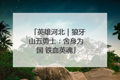 英雄河北｜狼牙山五勇士：舍身为国 铁血英魂
