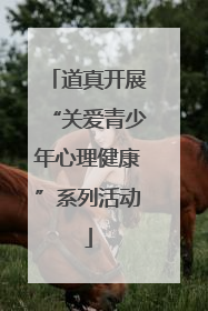 道真开展“关爱青少年心理健康”系列活动