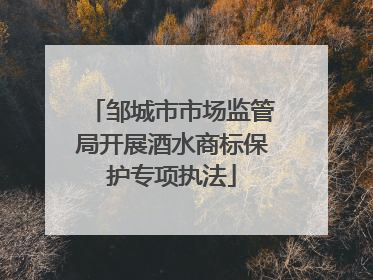 邹城市市场监管局开展酒水商标保护专项执法