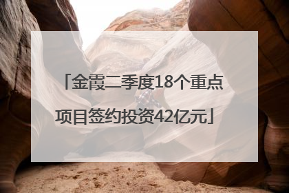 金霞二季度18个重点项目签约投资42亿元