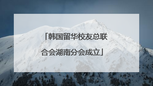 韩国留华校友总联合会湖南分会成立