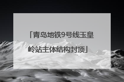 青岛地铁9号线玉皇岭站主体结构封顶