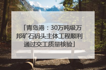 青岛港：30万吨级万邦矿石码头主体工程顺利通过交工质量核验
