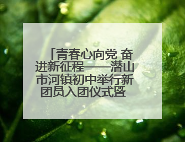 青春心向党 奋进新征程——潜山市河镇初中举行新团员入团仪式暨 2025年度团员大会