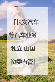 长安汽车等汽车业务独立 由国资委直管