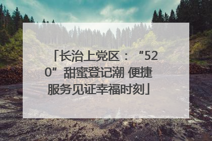 长治上党区：“520”甜蜜登记潮 便捷服务见证幸福时刻