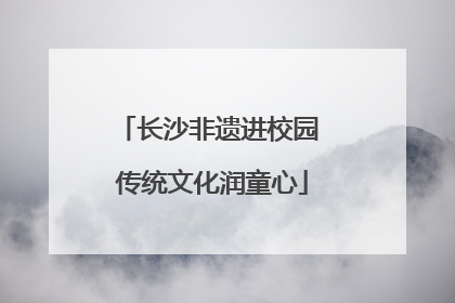 长沙非遗进校园 传统文化润童心