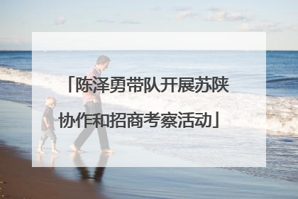 陈泽勇带队开展苏陕协作和招商考察活动