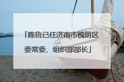 陈鲁已任济南市槐荫区委常委、组织部部长