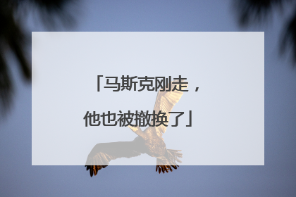 马斯克刚走，他也被撤换了