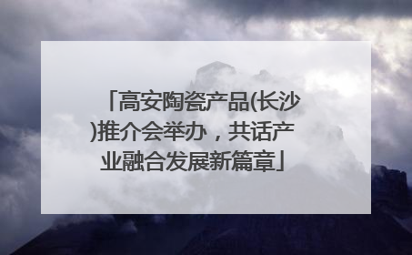 高安陶瓷产品(长沙)推介会举办，共话产业融合发展新篇章
