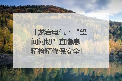 龙岩电气：“望闻问切”查隐患 精检精修保安全