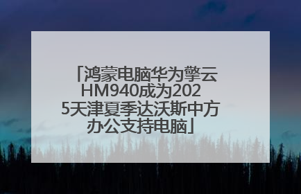 鸿蒙电脑华为擎云 HM940成为2025天津夏季达沃斯中方办公支持电脑