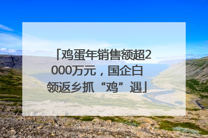 鸡蛋年销售额超2000万元，国企白领返乡抓“鸡”遇