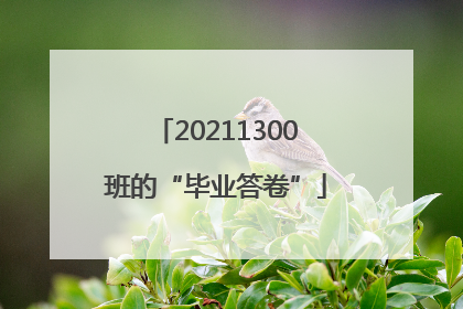 20211300班的“毕业答卷”
