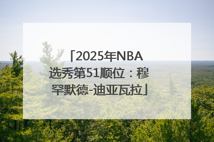 2025年NBA选秀第51顺位：穆罕默德-迪亚瓦拉