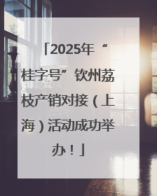 2025年“桂字号”钦州荔枝产销对接（上海）活动成功举办！