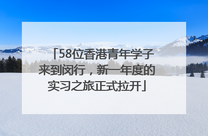 58位香港青年学子来到闵行，新一年度的实习之旅正式拉开