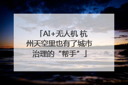 AI+无人机 杭州天空里也有了城市治理的“帮手”