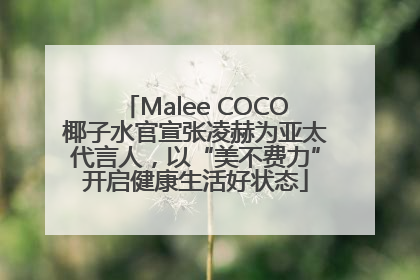Malee COCO椰子水官宣张凌赫为亚太代言人，以“美不费力”开启健康生活好状态