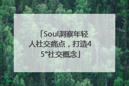 Soul洞察年轻人社交痛点，打造45°社交概念